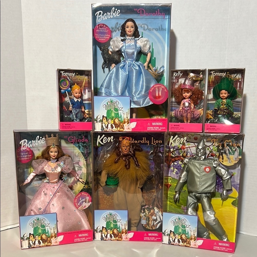 Barbie Wizard of Oz 7 Piece Bundle Doll Set Vintage 1999